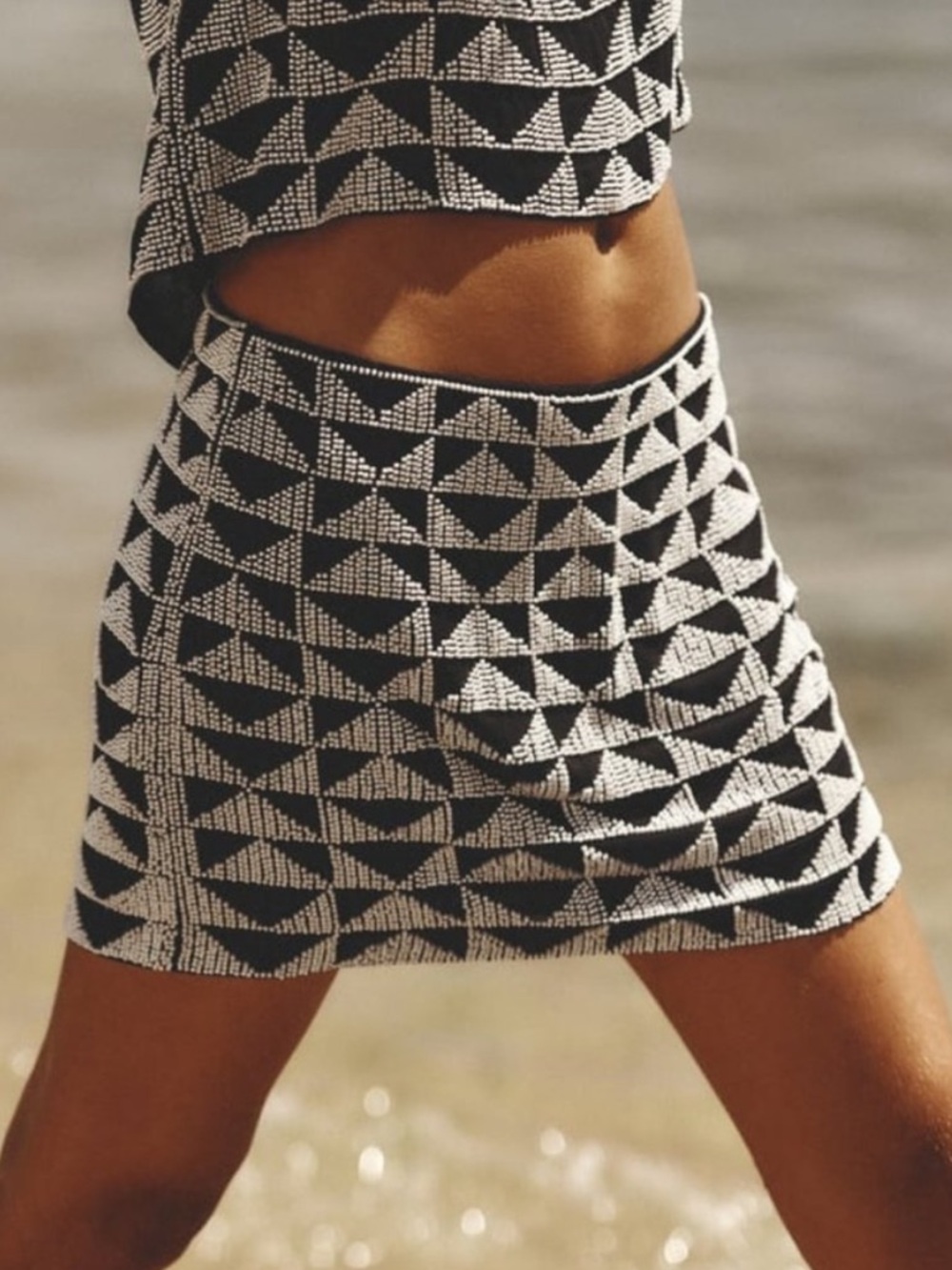 Zara beaded mini skirt